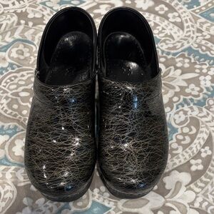 Dansko Black and Gold Mules